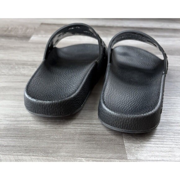 Gucci Pursuit GG Slide Sandals Black Rubber Logo Slides  display picture 1